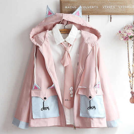 Cardigan Soft Girl Unisex con Capucha de Orejas - Image 23
