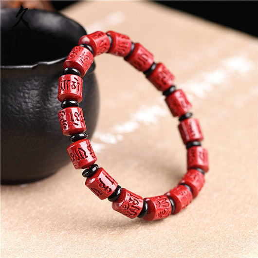 Pulsera de Seis Caracteres en Oro Púrpura con Arena de Mineral Natural - Image 10
