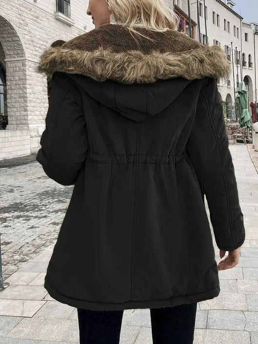 Chaqueta Hoodie Ajustada Casual Cordones Mujer Largo Europeo Americano - Image 11
