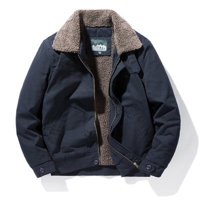 Chaqueta de Solapa Hombre Algodón Cashmere Otoño Invierno