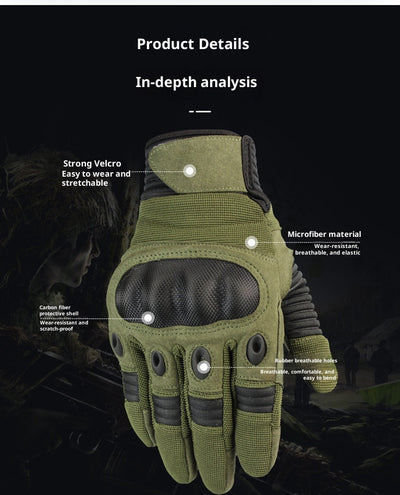 Guantes Tácticos Motociclista con Pantalla Táctil y Dedos Completos - Image 17
