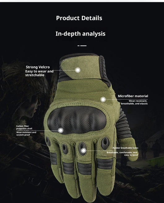 Guantes Tácticos Motociclista con Pantalla Táctil y Dedos Completos - Image 17