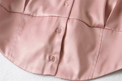 Blusa Ejecutiva con Cintura Anudada y Mangas Globo - Image 23