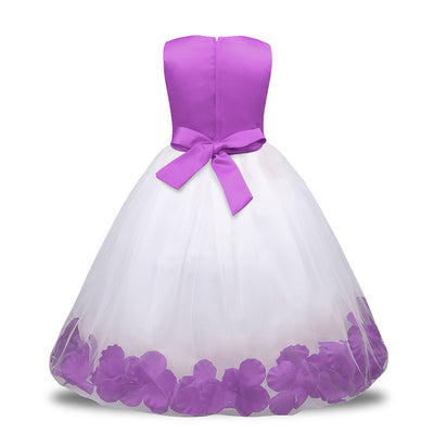 Vestido de Princesa Infantil con Malla Floral - Image 22