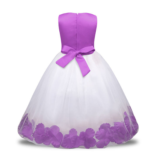 Vestido de Princesa Infantil con Malla Floral - Image 22