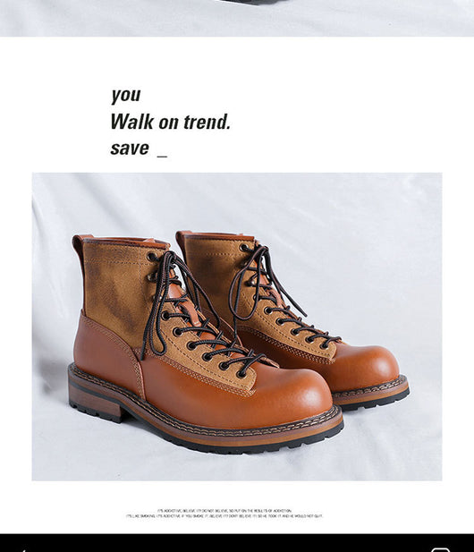 Botas Martin para Hombre de Cuero con Plataforma y Suela Reforzada - Image 9