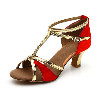 Zapatos de Baile Latino para Mujer - Tacón Medio Suela Blanda Profesional - Image 3