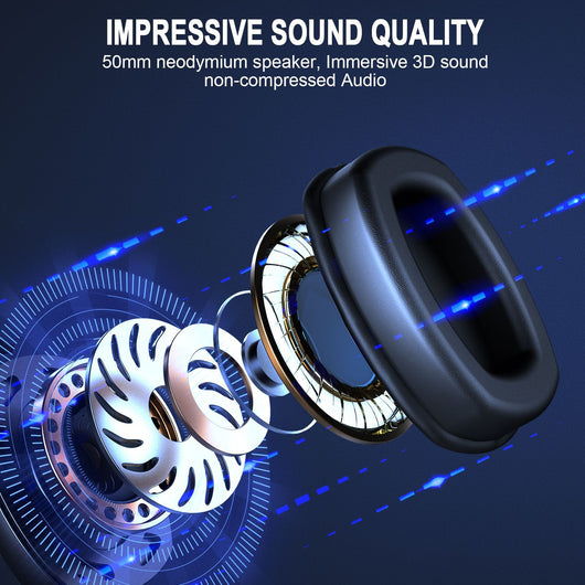 Auriculares Gaming Over-Ear Bluetooth 2.4G con Micrófono Inalámbrico para PS5 y PC - Image 22