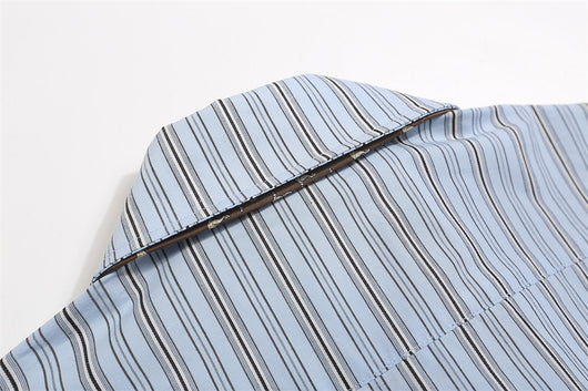 Camisa Manga Larga Estampado Letras con Rayas Verticales para Hombre - Image 24