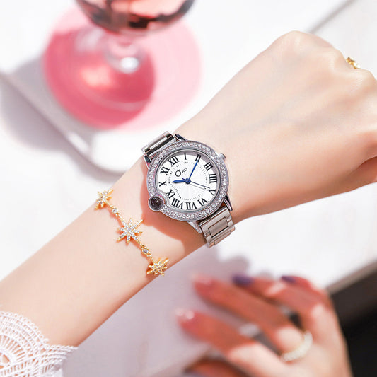 Reloj de Moda para Mujer con Banda de Acero y Micro-grabado de Diamantes - Image 2