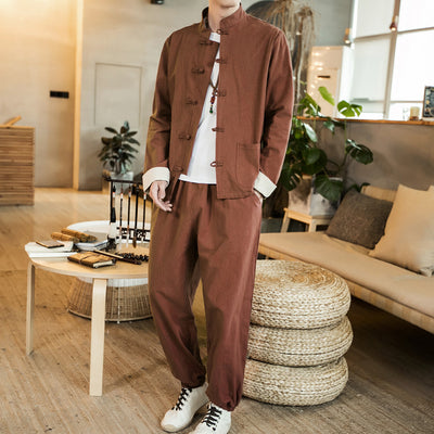 Traje Hanfu Suelto de Talla Grande para Hombre - Estilo Personalidad - Image 5