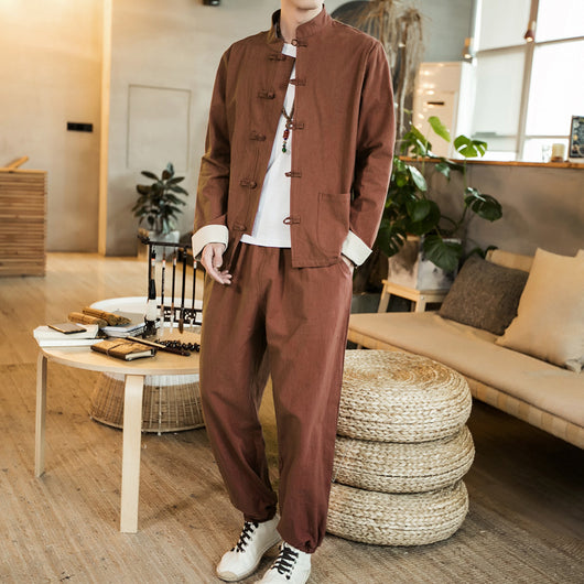 Traje Hanfu Suelto de Talla Grande para Hombre - Estilo Personalidad - Image 5