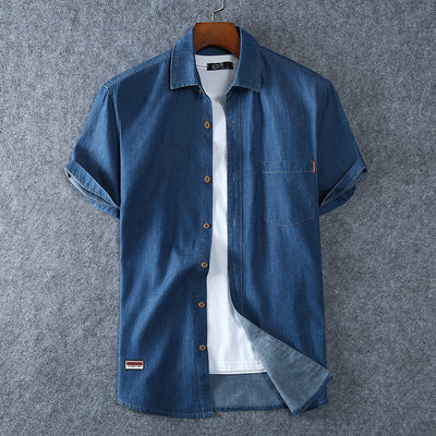 Camisa de Mezclilla Manga Corta para Hombre - Image 5