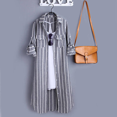 Camisa a Cuadros Suelta para Mujer - Corte Midi Primavera - Image 4