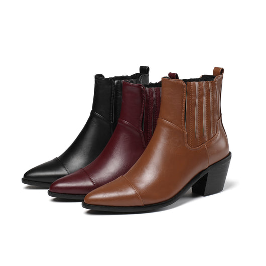 Botas Martin de Tacón Medio para Mujer - Diseño Clásico Minimalista - Image 14