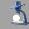 Lámpara De Sombrero Azul Con Luz Cálida
