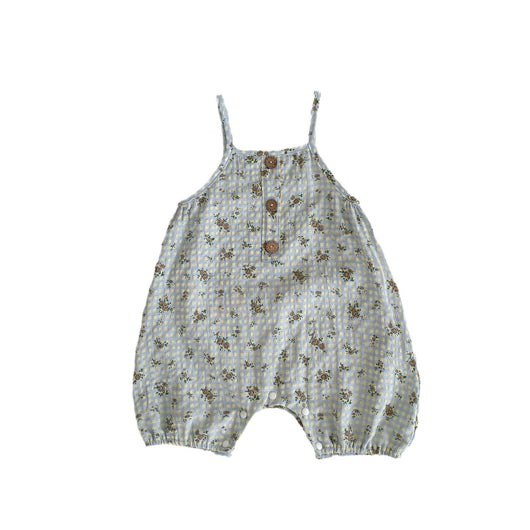 Pantalones de Trabajo con Tirantes Estampado Cuadros y Flores - Image 5