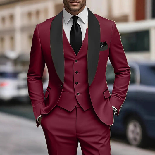 Traje Ejecutivo Tres Piezas Coreano Slim Fit para Hombre - Image 10