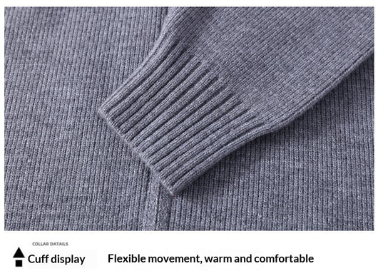 Chaqueta Térmica Tejida para Hombre con Cuello Mock y Mangas Largas - Image 20