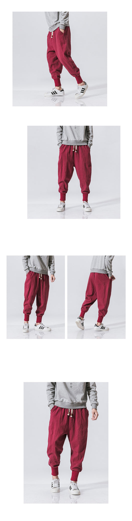 Pantalones Hip Hop de Algodón y Lino para Hombre - Estilo Urbano Moderno - Image 10