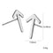 Nordic Rune Letter Earrings Made Of Stainless Steel Steel Color 18style