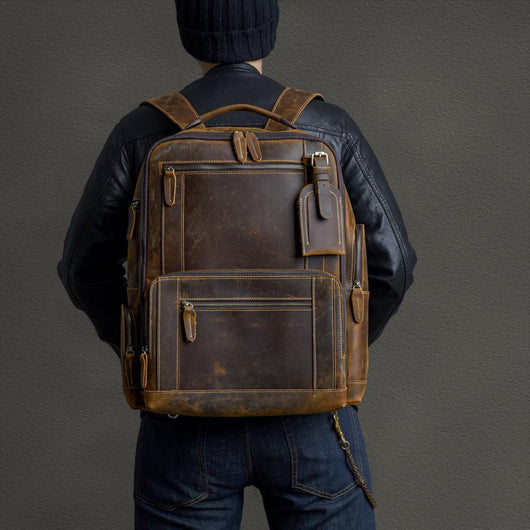 Mochila de Cuero Auténtico para Hombre - Diseño Moderno y Versátil - Image 20