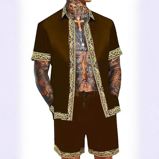 Conjunto Hawaiano Hombre: Camisa y Shorts Holgados de Manga Corta - Image 6