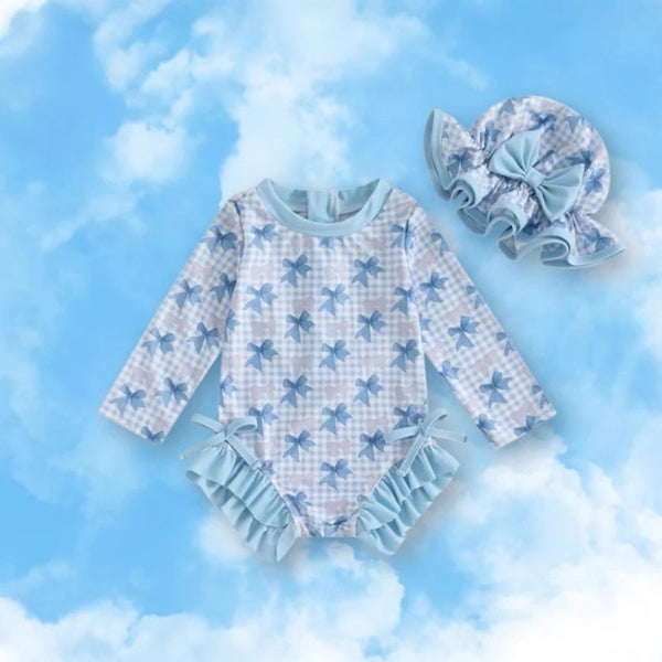 Traje de Baño Infantil con Manga Larga - Diseño Adorable para Niñas