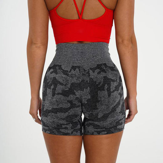 Shorts Deportivos Mujer Camuflaje Jacquard sin Costuras - Image 12