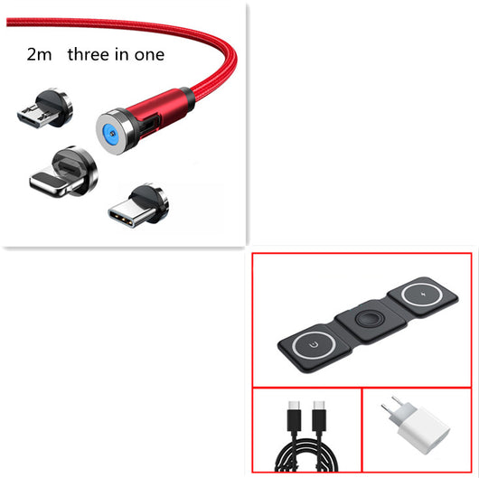 Cable Magnético 3 en 1 de 540° Rotativo - Carga Rápida Android, USB-C y Lightning - Image 37