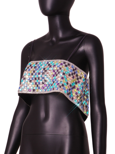 Top Tipo Bikini con Cadena de Diamantes y Lámina Metálica - Image 16