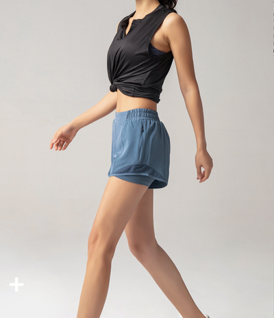 Shorts Deportivos Mujer Mesh Transpirable Anti Transparencia Secado Rápido - Image 13
