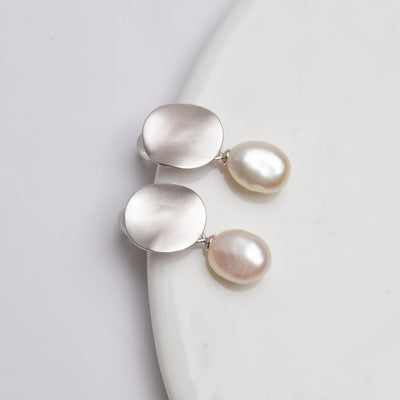 Aretes de Perlas de Agua Dulce en Plata - Image 12
