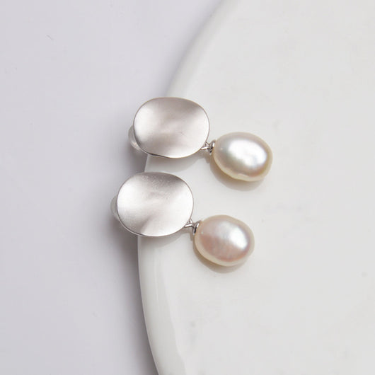 Aretes de Perlas de Agua Dulce en Plata - Image 12