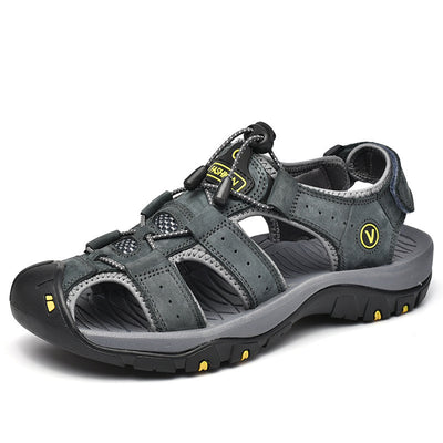 Sandalias Deportivas de Cuero para Hombre - Comodidad y Estilo Casual - Image 10