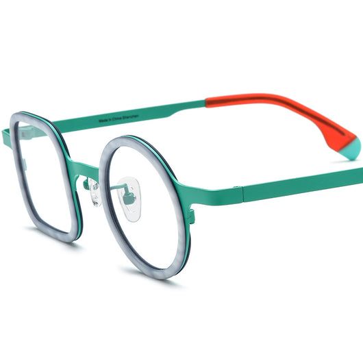 Lentes Titanio Diseño Mixto - Marco Cuadrado y Redondo Unisex - Image 10