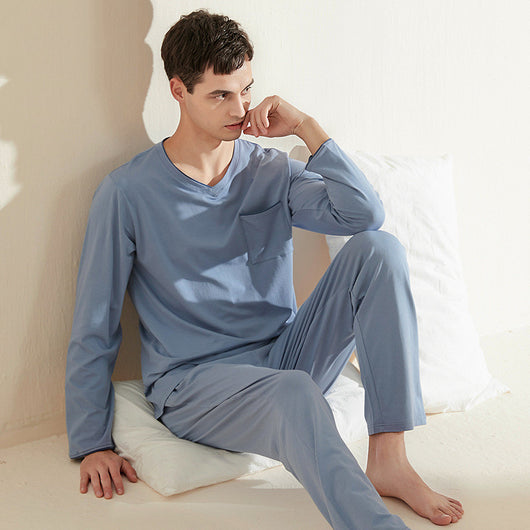 Playera Casual Escote V para Hombre Talla Grande Cómoda para Casa - Image 3