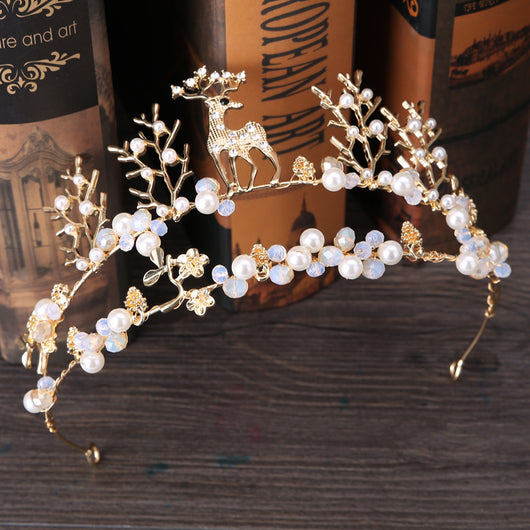 Corona de Venado Dorada - Accesorios de Boda con Motivo Animal - Image 15