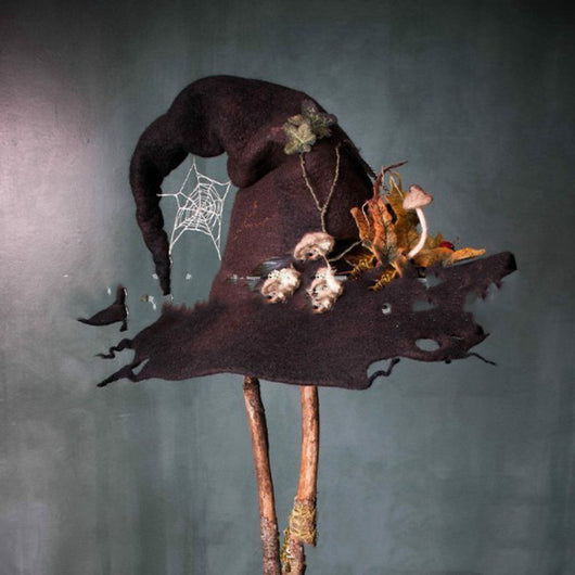 Sombrero de Bruja Moderno Lana Felt Punta - Disfraz Halloween Cálido Otoño Invierno - Image 12