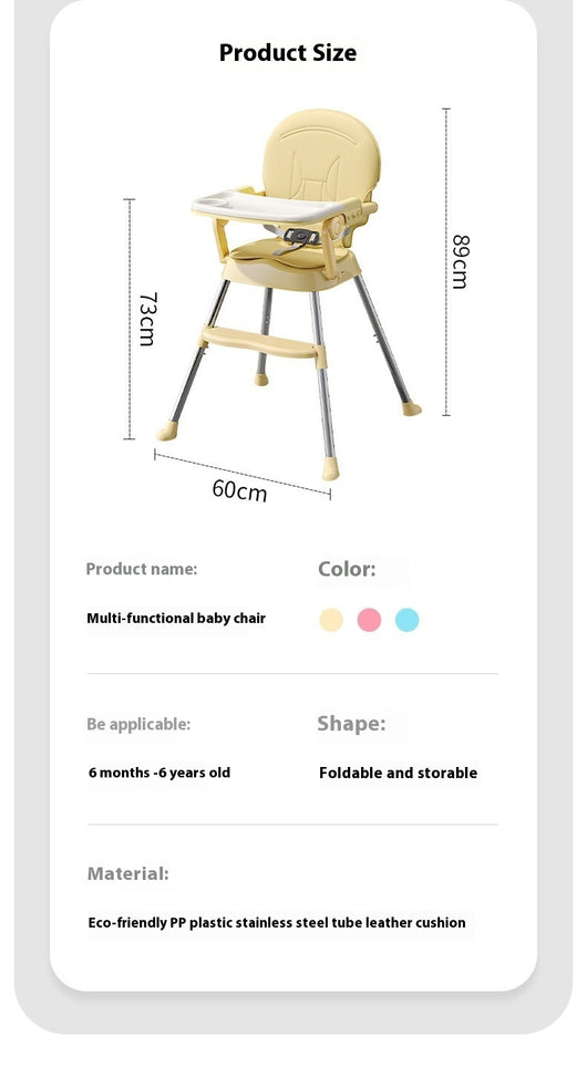 Silla de Comer Multifuncional Plegable para Niños - Image 24