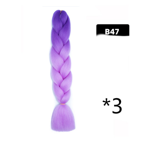 Peluca Trenzada Degradada Fibra Química Alta Temperatura - Image 35