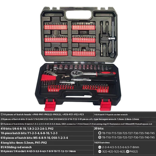 Juego Completo de Herramientas para Reparación Automotriz con Dados y Llave de Trinquete - Image 6