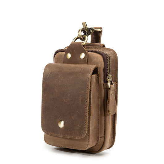 Bolsa de Cintura en Cuero para Hombre con Gancho - Image 5