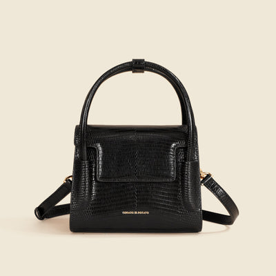 Bolso Mensajero de Cuero Genuino con Patrón de Lagartija para Mujer - Image 7
