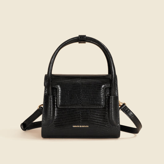 Bolso Mensajero de Cuero Genuino con Patrón de Lagartija para Mujer - Image 7