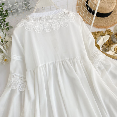 Blusa de Encaje Calado en Gasa - Image 24