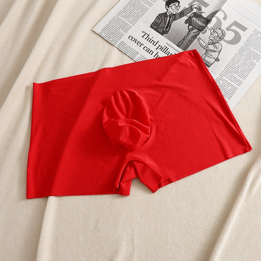 Bóxers de Seda Helada para Hombre - Cintura Media Color Sólido Verano - Image 8