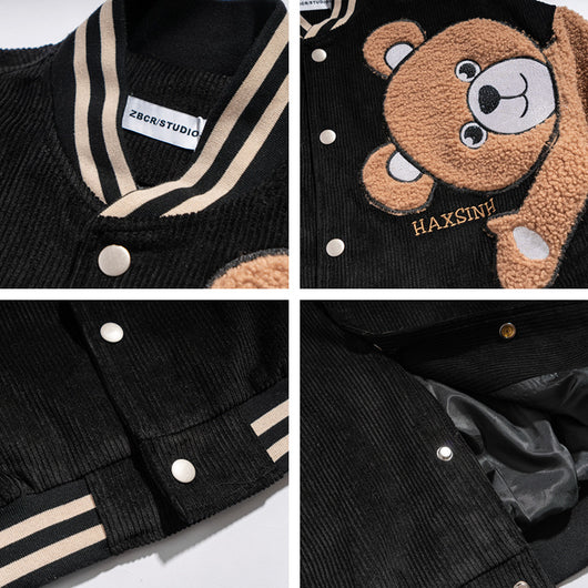 Chaqueta de Trabajo Retro Oso Japonés con Flocado - Image 11