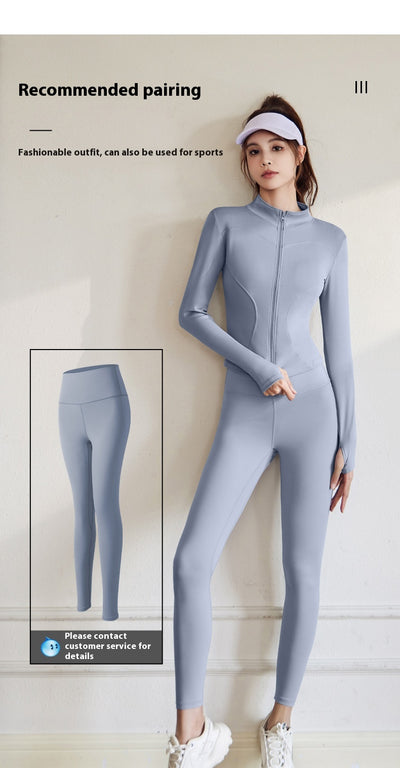 Chaqueta Deportiva Mujer Manga Larga Ajustada para Running, Fitness y Yoga - Image 28
