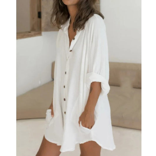 Camisa Suelta de Manga Larga para Mujer - Image 8